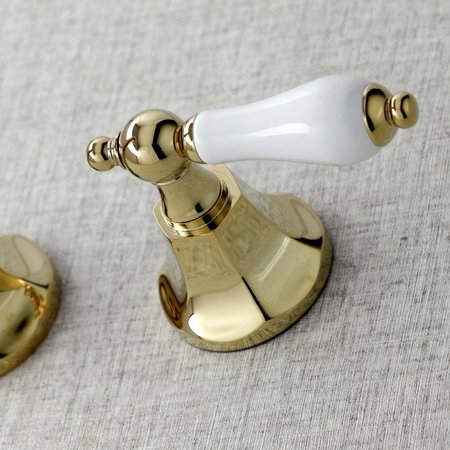 Kingston Brass Roman Tub Faucet, Polished Brass, Wall Mount KS4022PL